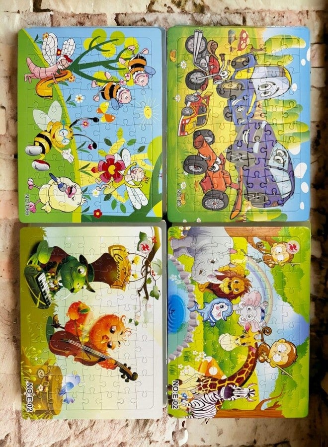 G.FIDEL أحجية أرضية من الورق المقوى على شكل حيوانات من جي.فيدل، أربع قطع كبيرة الحجم، لعبة أحجية حيوانات كبيرة الحجم للأطفال من عمر 3 سنوات فما فوق | معدات ألعاب ما قبل المدرسة (12 بوصة × 10 بوصات) - Image 4